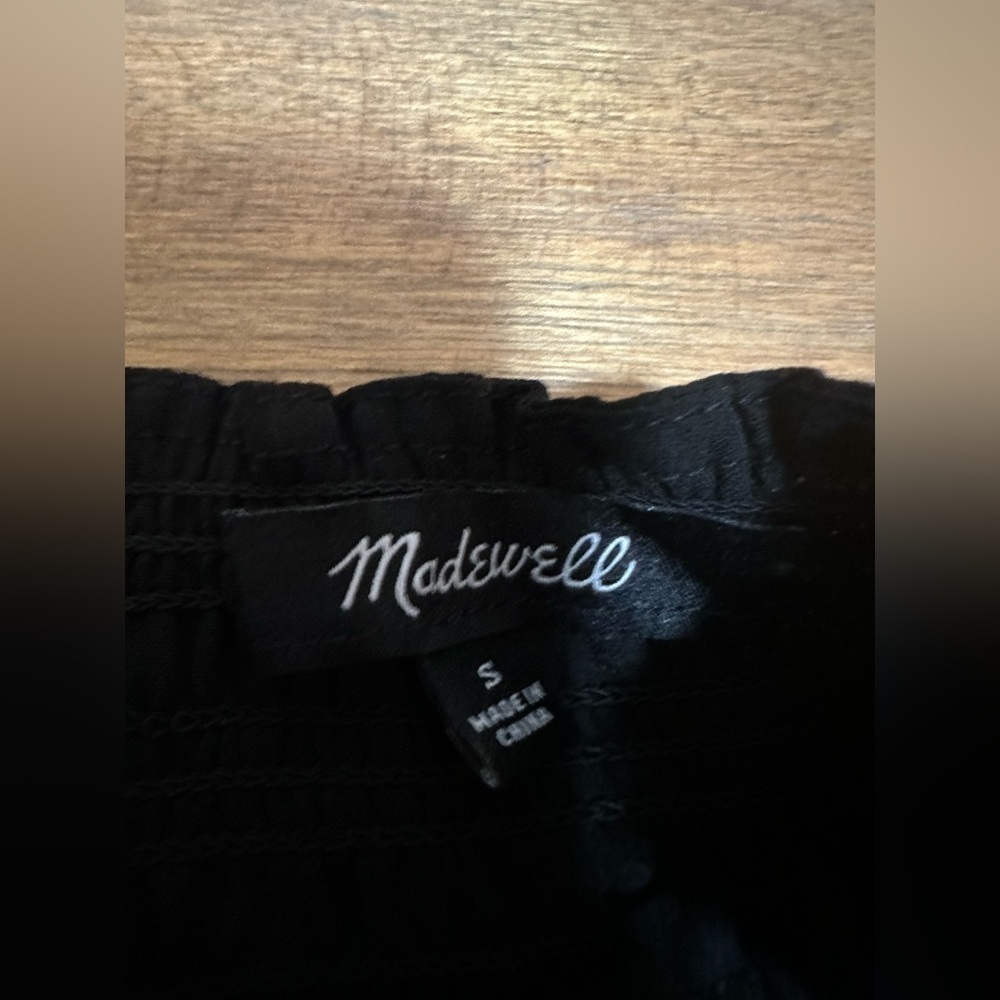 Madewell Georgette Smocked Mockneck Top Size small - Picture 5 of 10